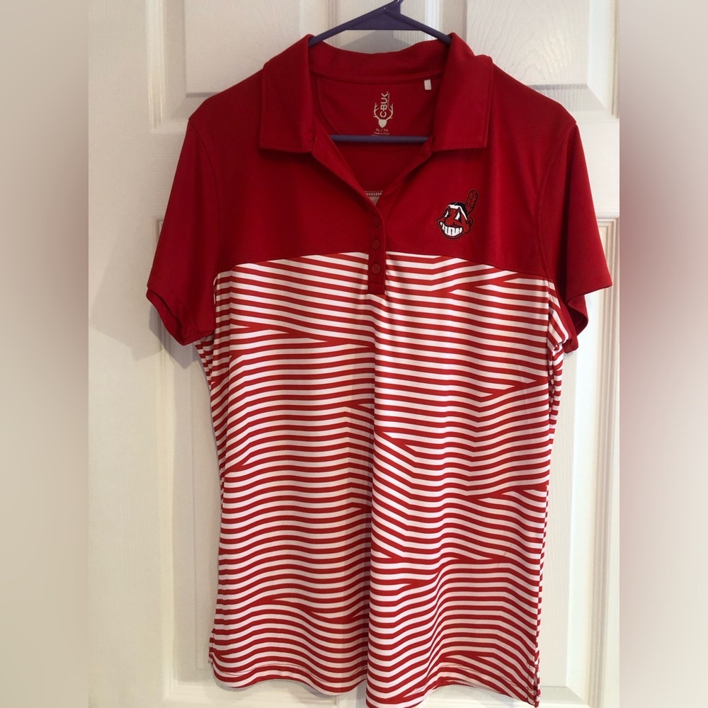 Cutter & Buck Women’s Cleveland Indians Chief Wahoo Spree Polo Shirt